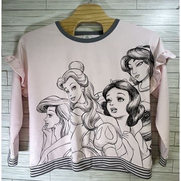 Disney Tops - Disney Princess Shirt Sz 2XL Womens Ariel‎ Belle Snow White Jasmine Long Sleeve